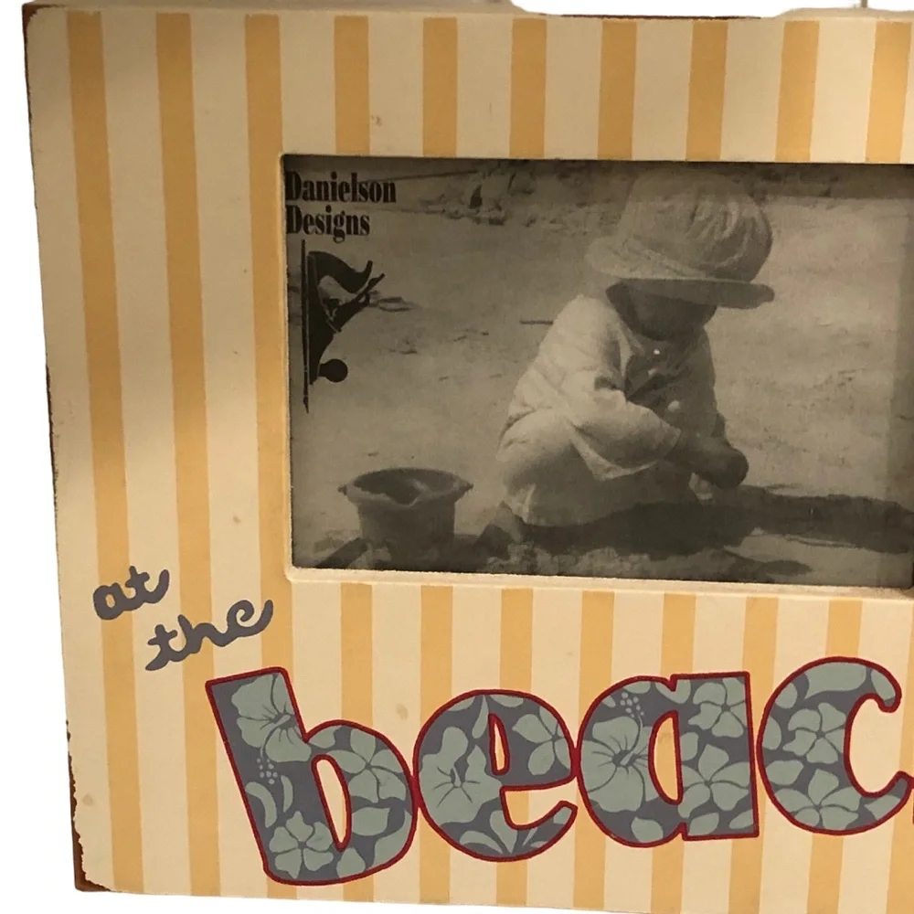 Beach Coastal Striped Picture Frame 4x6